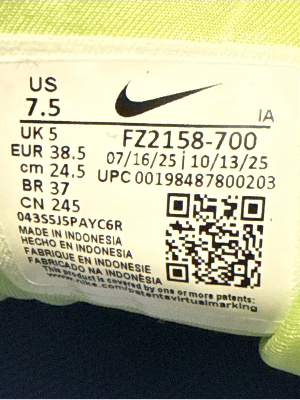 New Nike Air Zoom Vapor Pro 3 HC Tennis Shoes Volt Women’s Size 7.5 FZ2158-700 - Picture 5 of 7